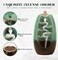 Backflow Incense Burner, Ceramic Waterfall Incense Burner Holder with 120 Incense Cones and 30 Incense Sticks Incense Fountain Smoke Waterfall for Meditation Zen Spiritual Room Home Decor, Cyan